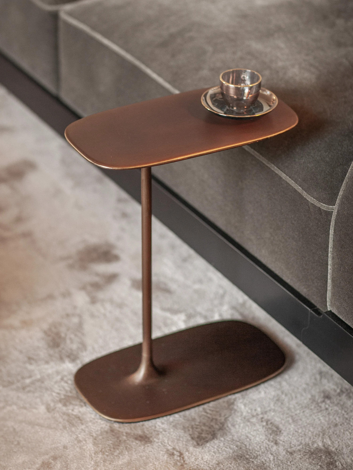 Low Side Table - Aged Brass