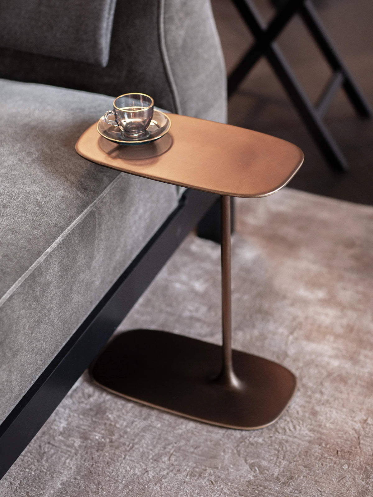 Low Side Table - Aged Brass