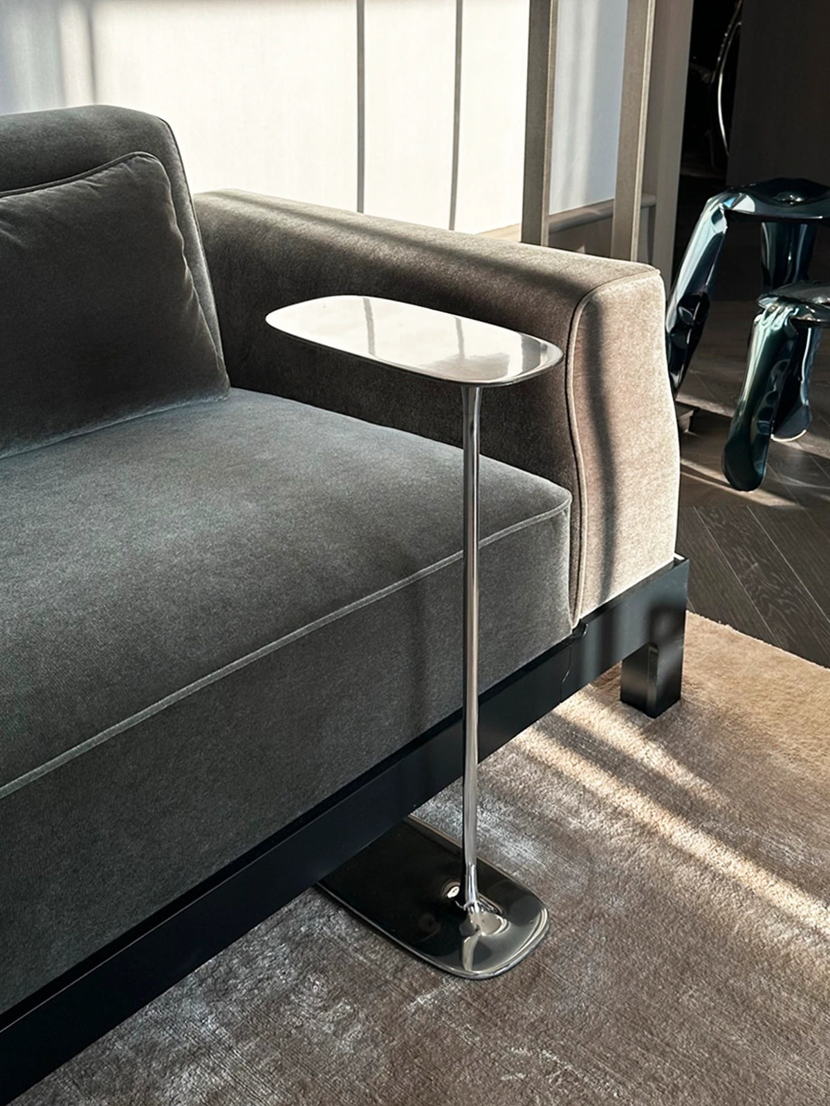 Tall Side Table - Polished Aluminium