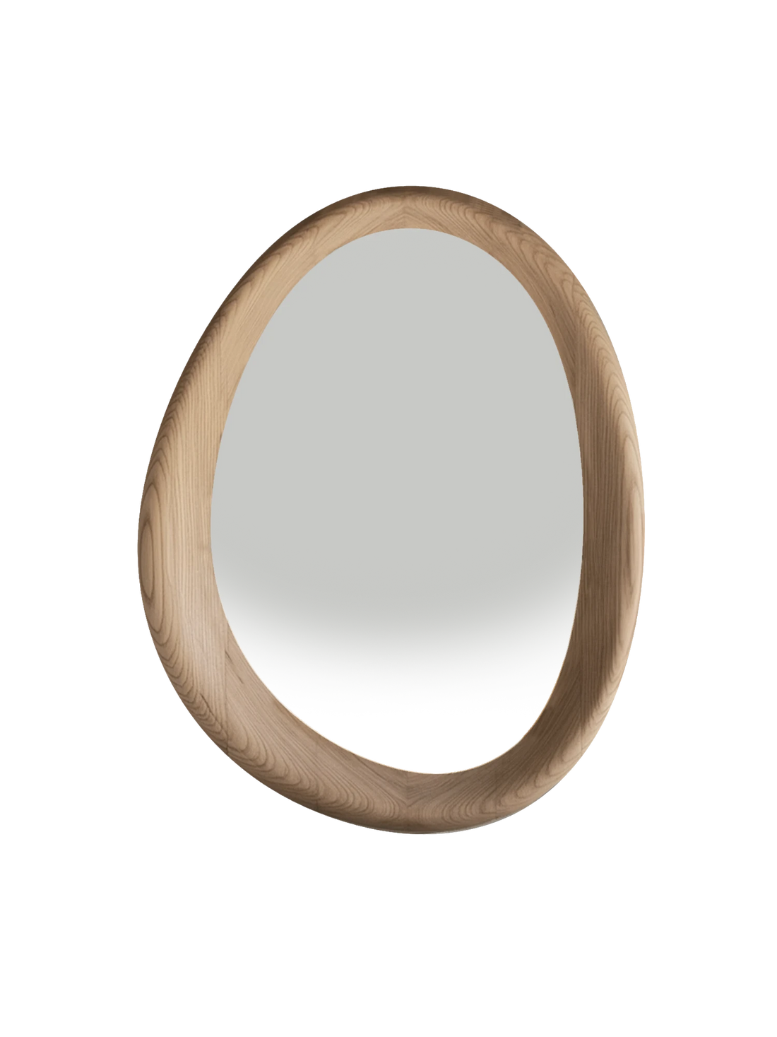 Smooth collection mirror in natural oak