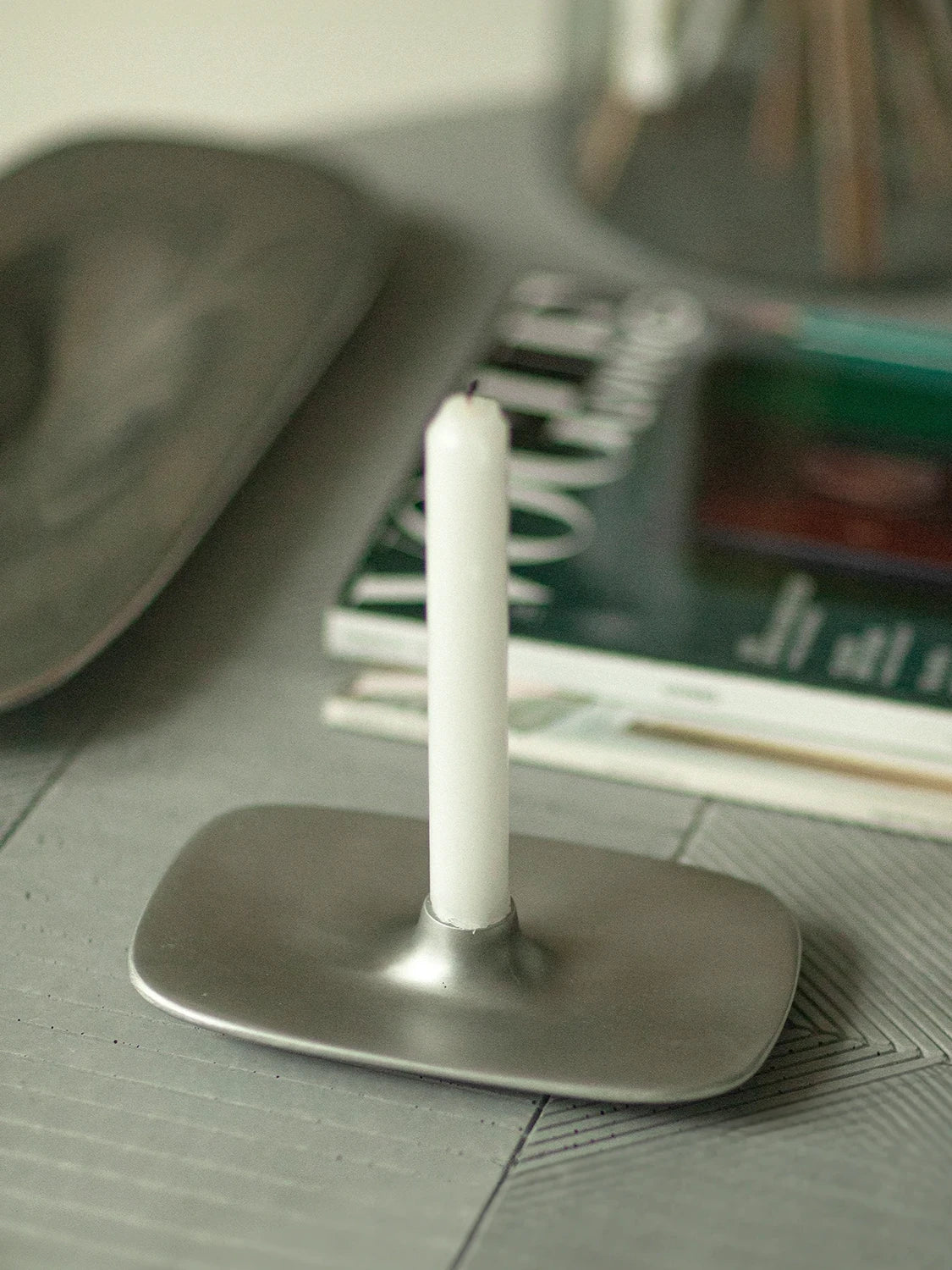 Candle holder - Brushed Aluminium