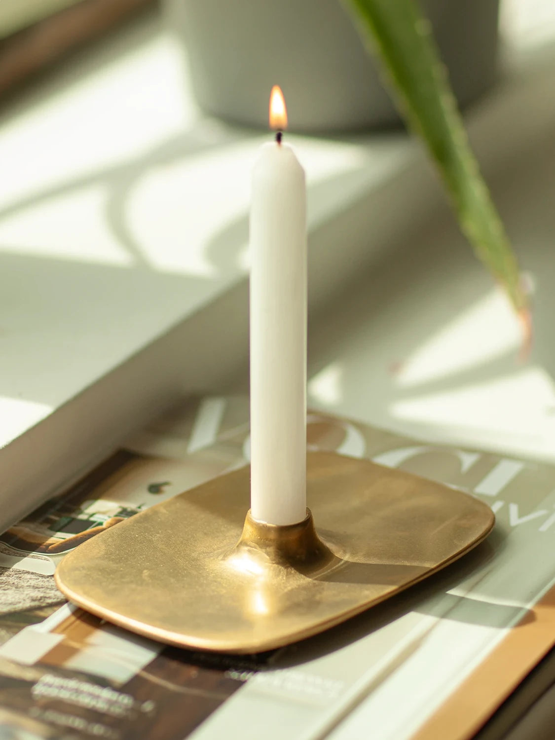 Candle holder - Brushed Brass