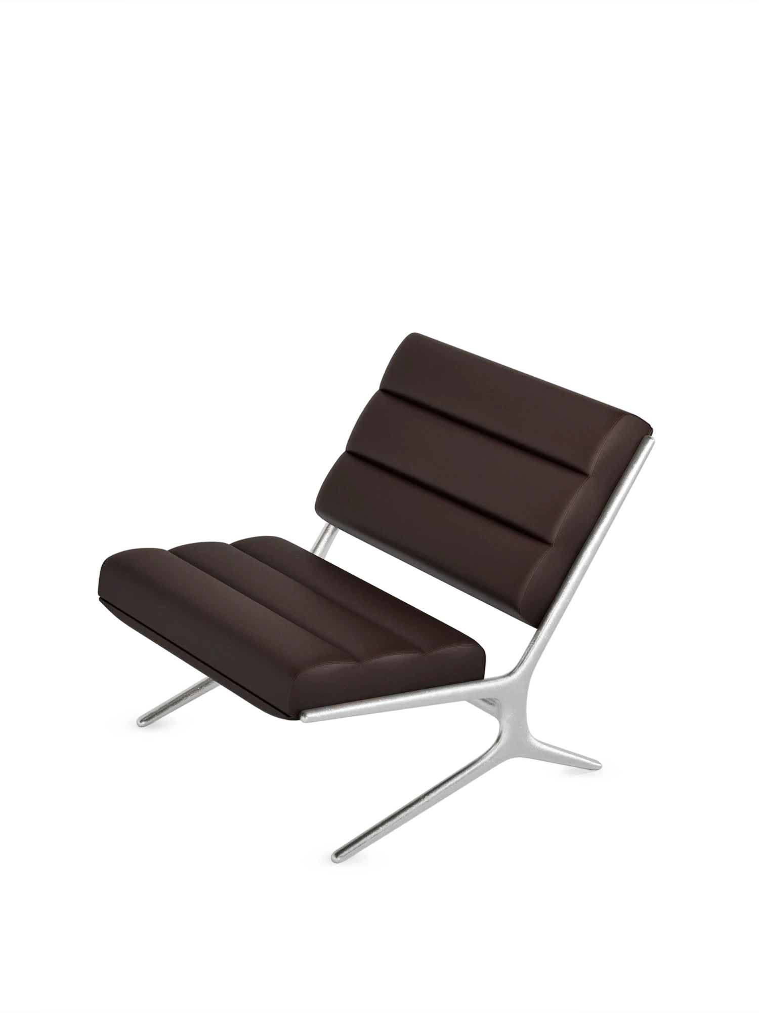 Wafer lounge chair - Textured Aluminium