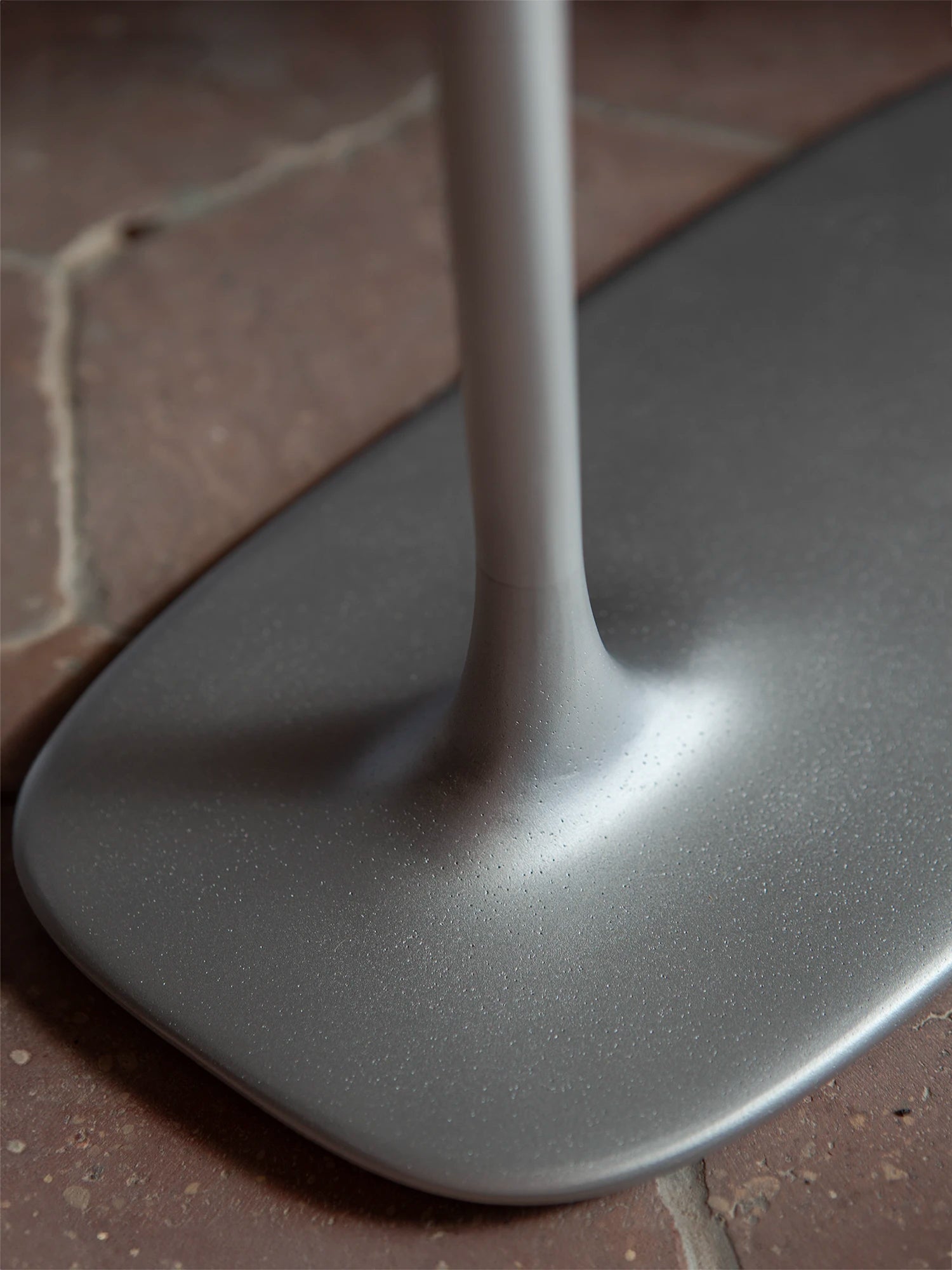 Tall Side Table - Brushed Aluminium