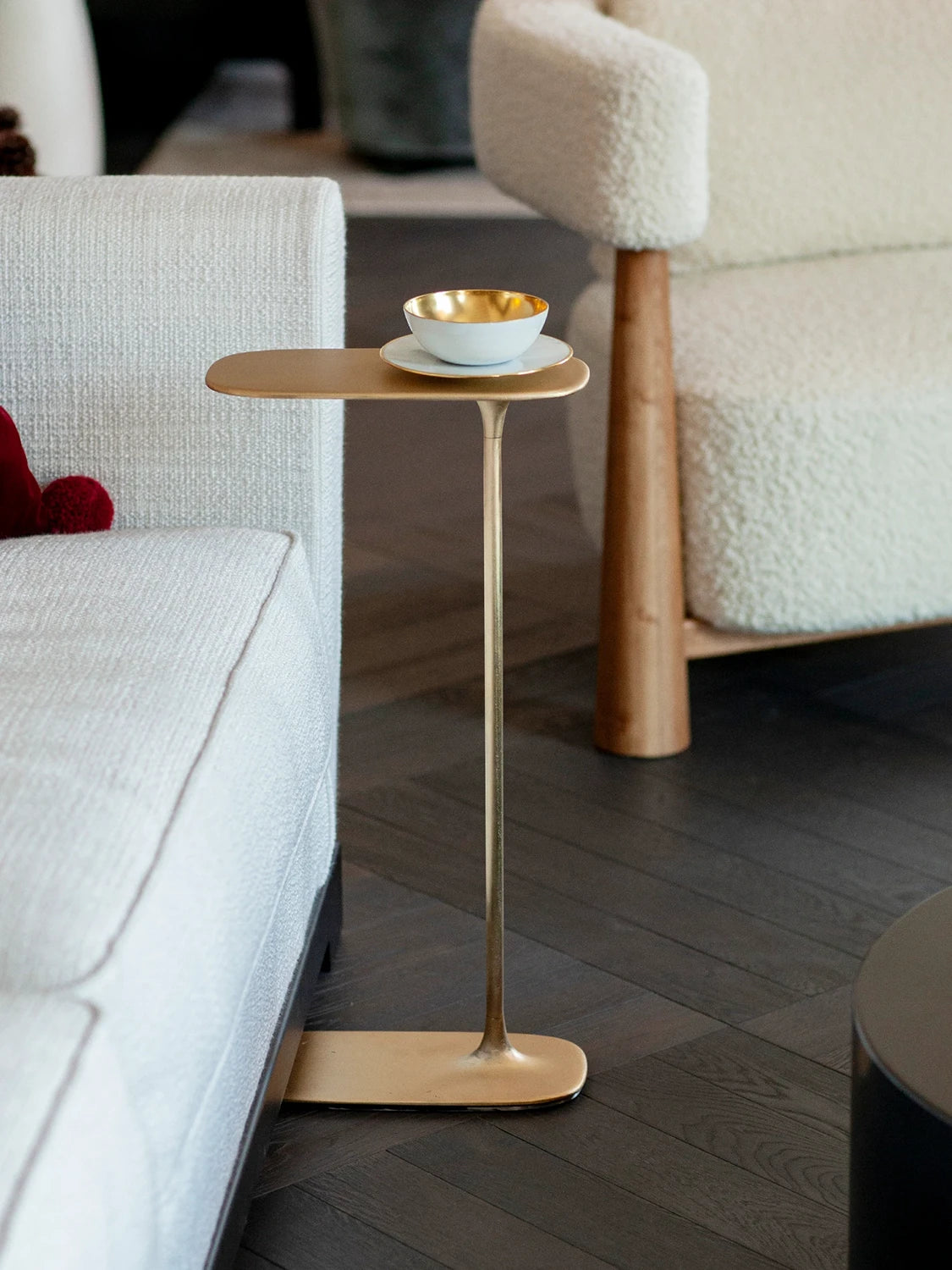 Tall Side Table - Brushed Brass