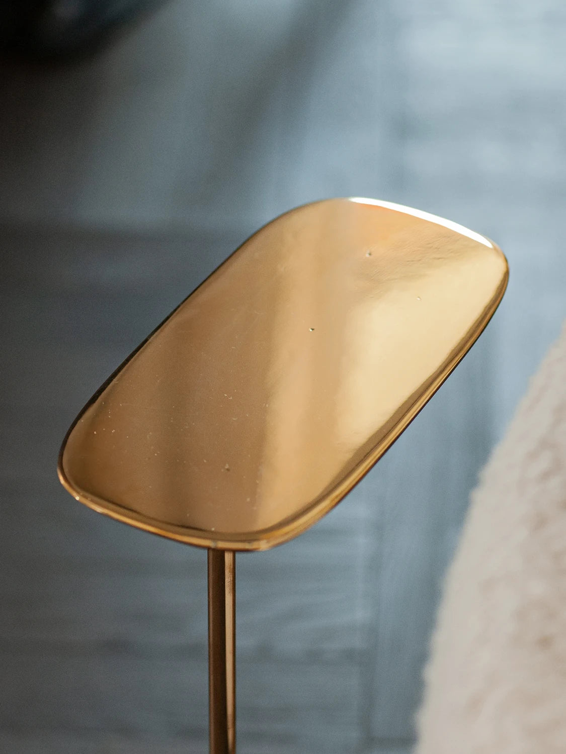 Tall Side Table - Polished Brass