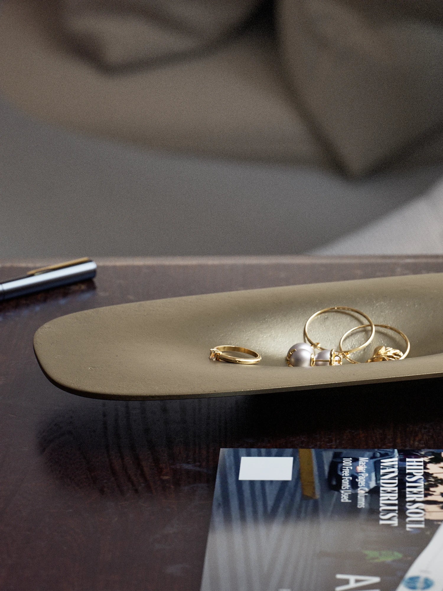 Small Tray - Textured Brass