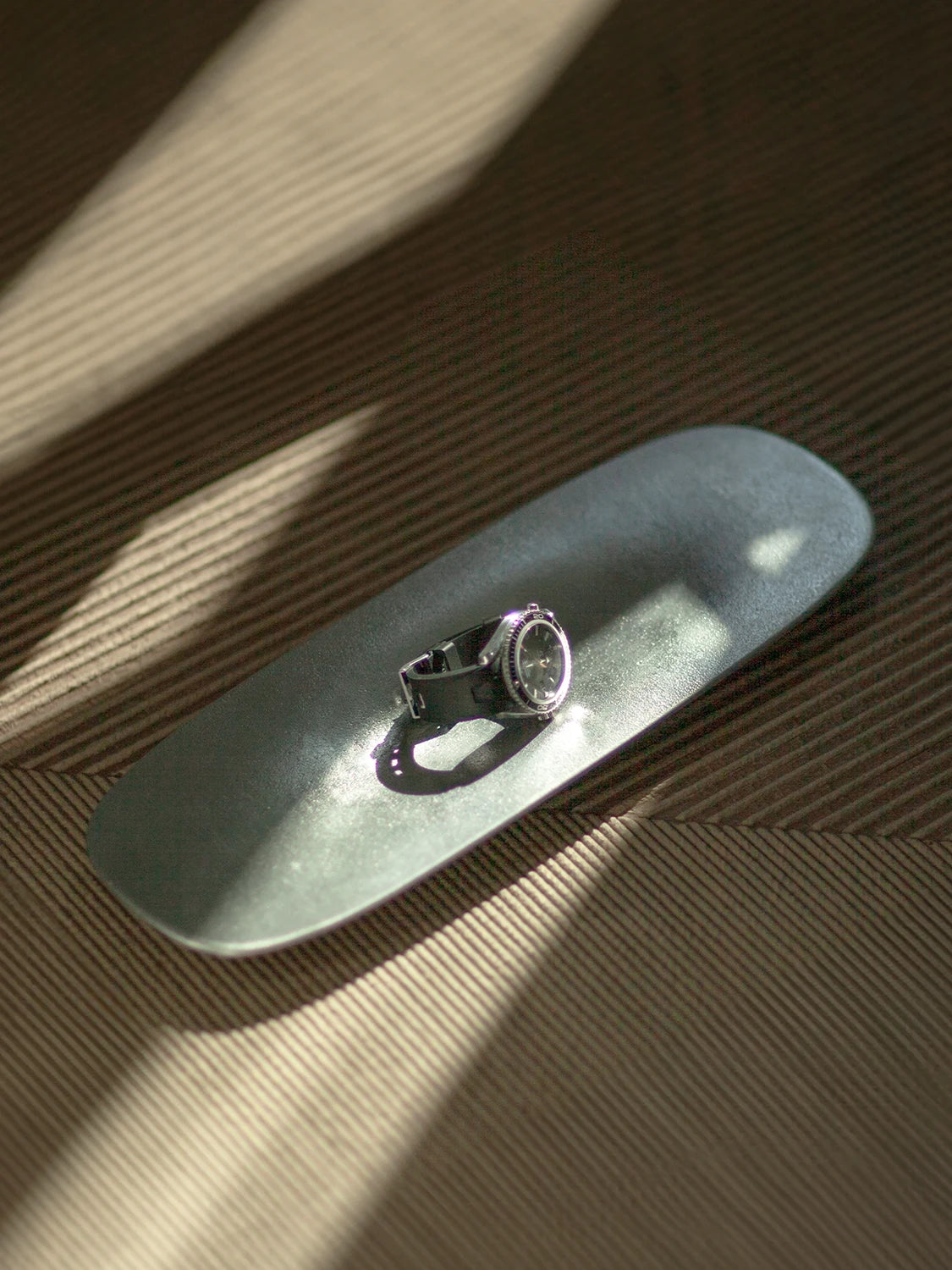Large Tray - Textured Aluminium