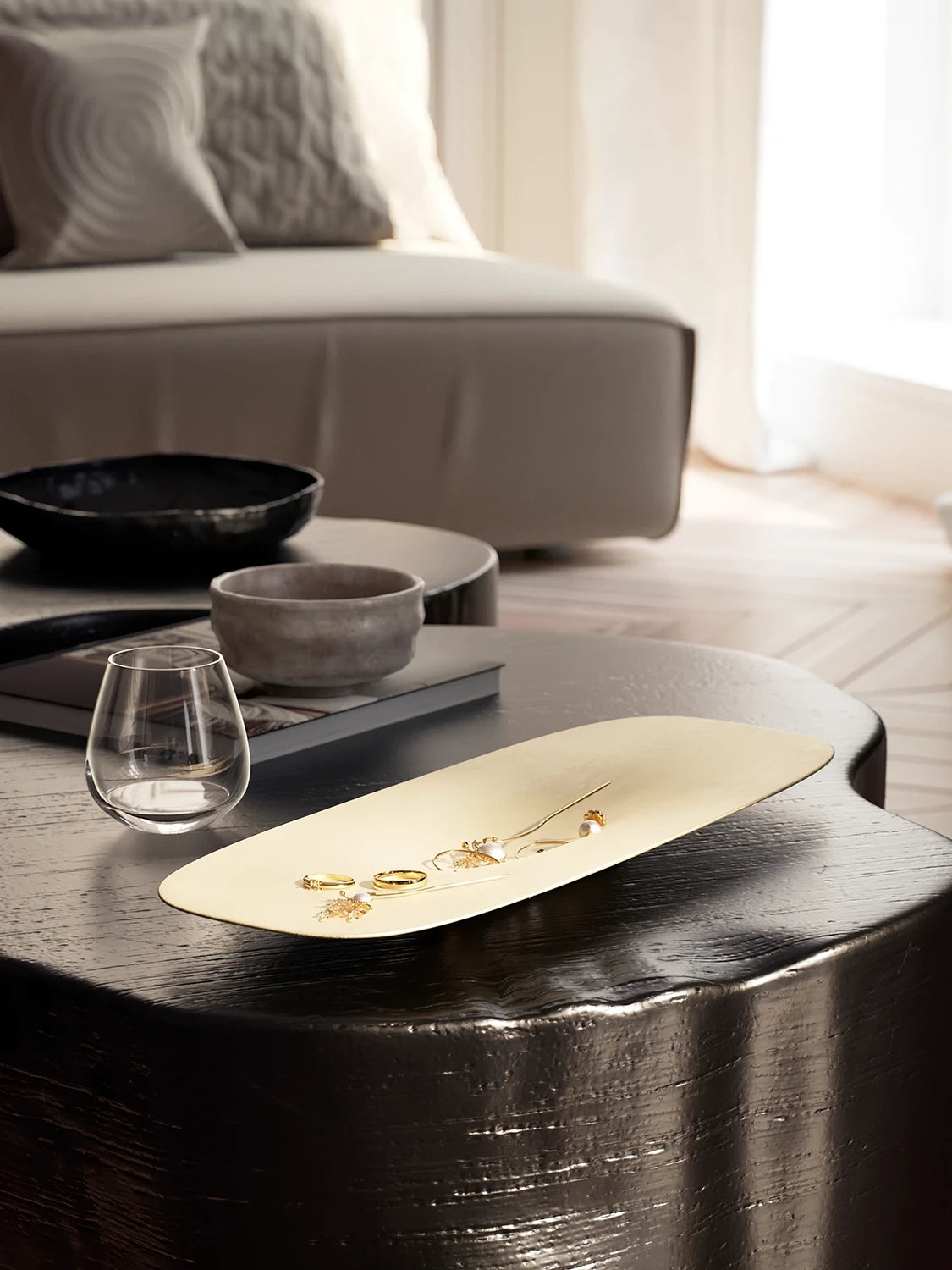 Large Tray - Brushed Brass
