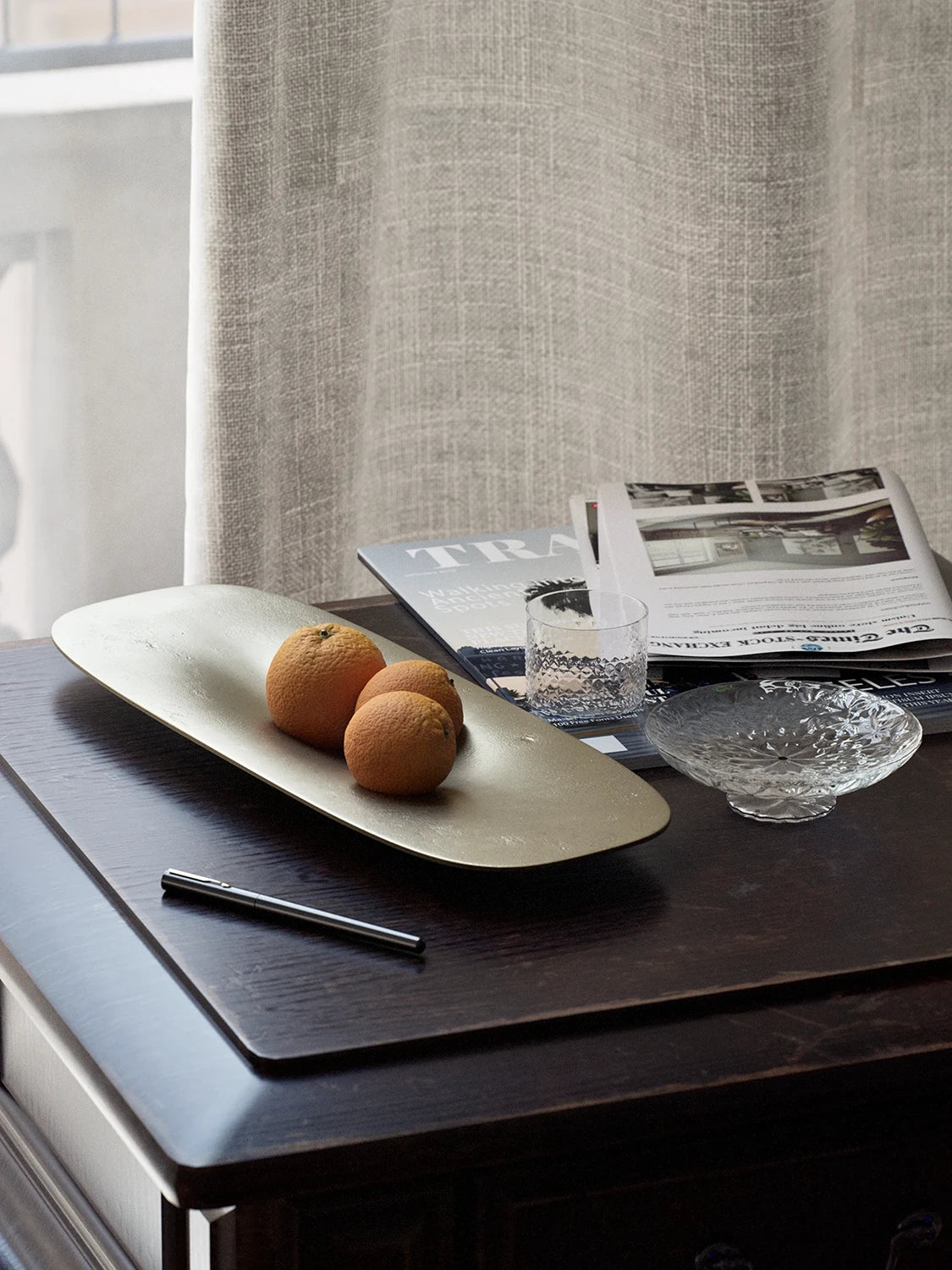 Large Tray - Textured Brass