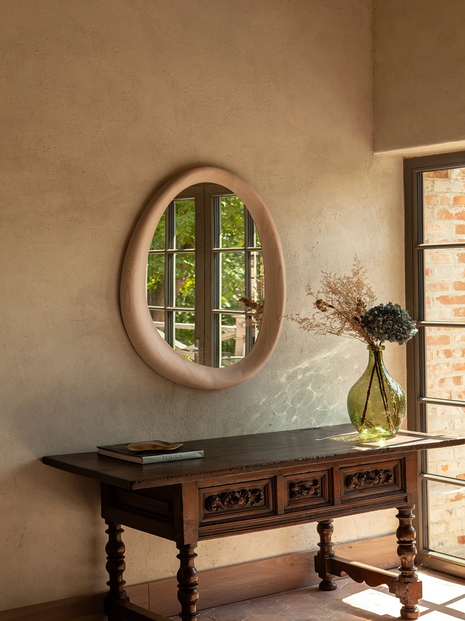 Como Mirror - Natural Oak