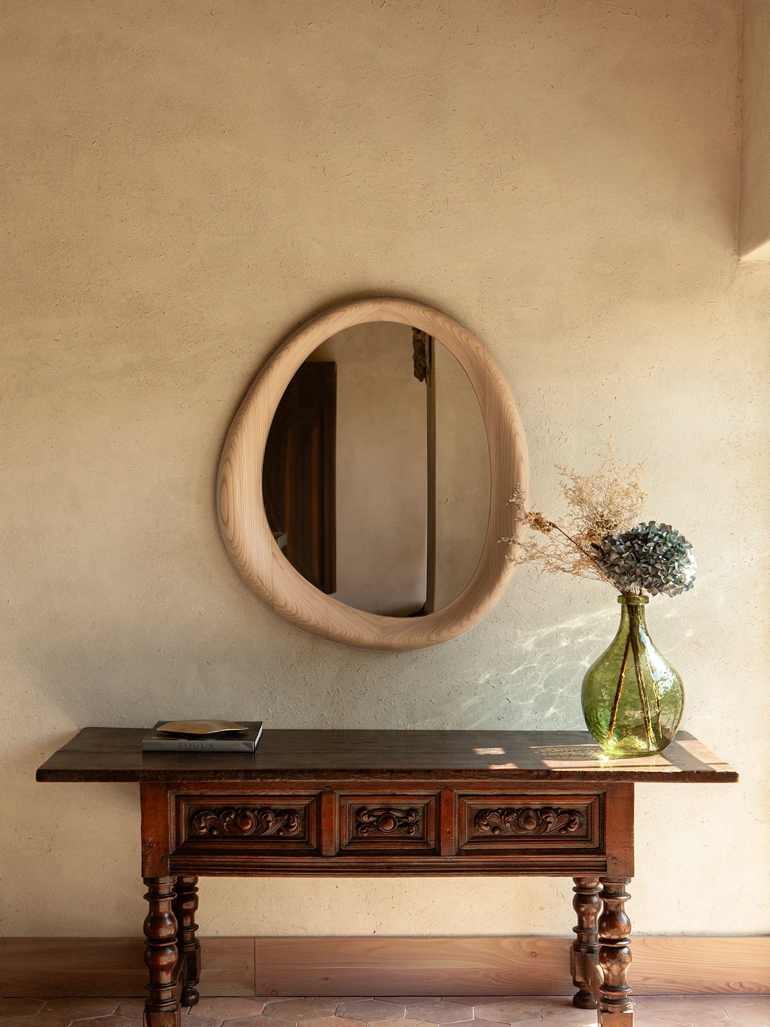 Como Mirror - Natural Oak