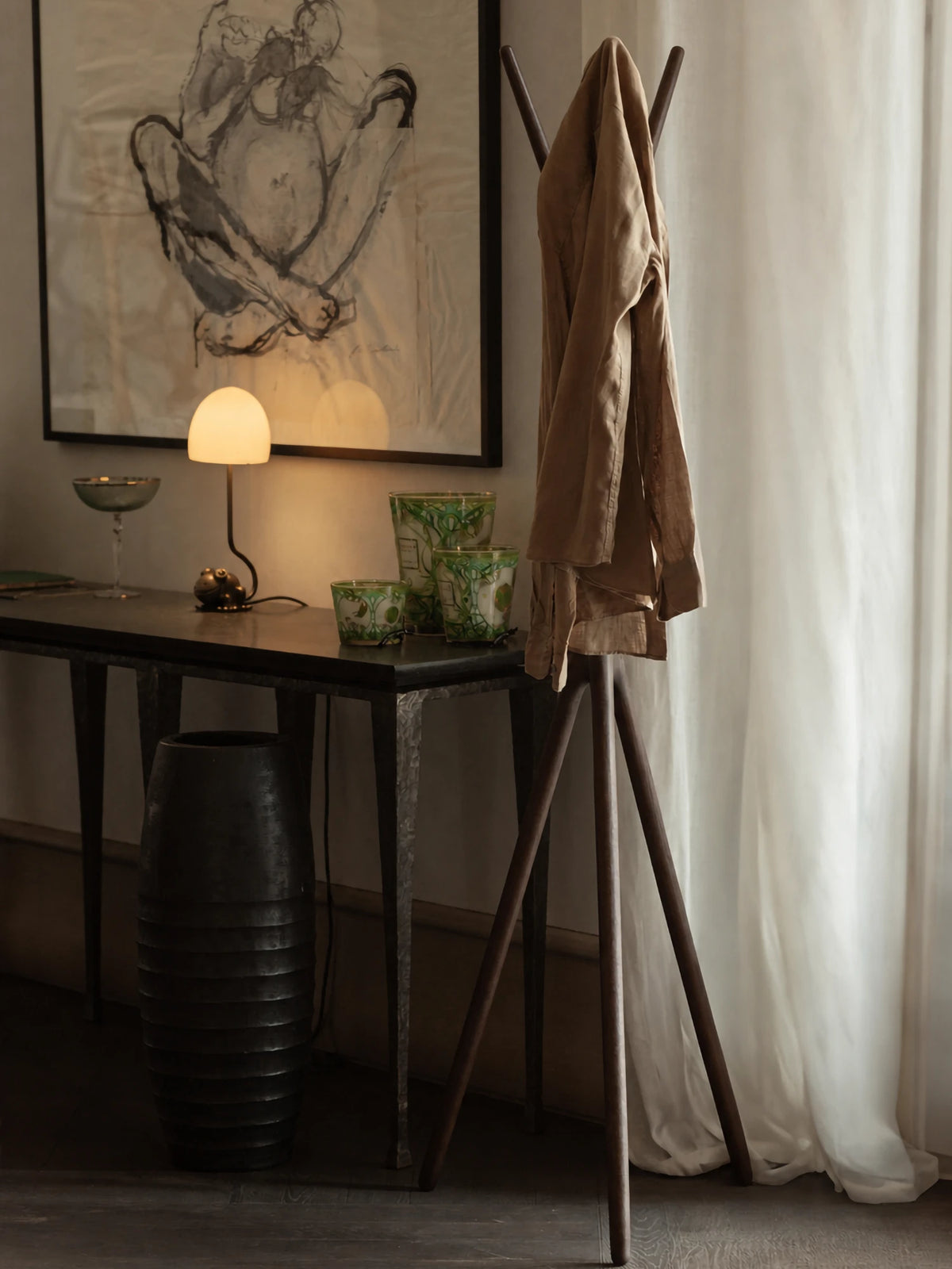 Woody Coat Stand - Brown Oak
