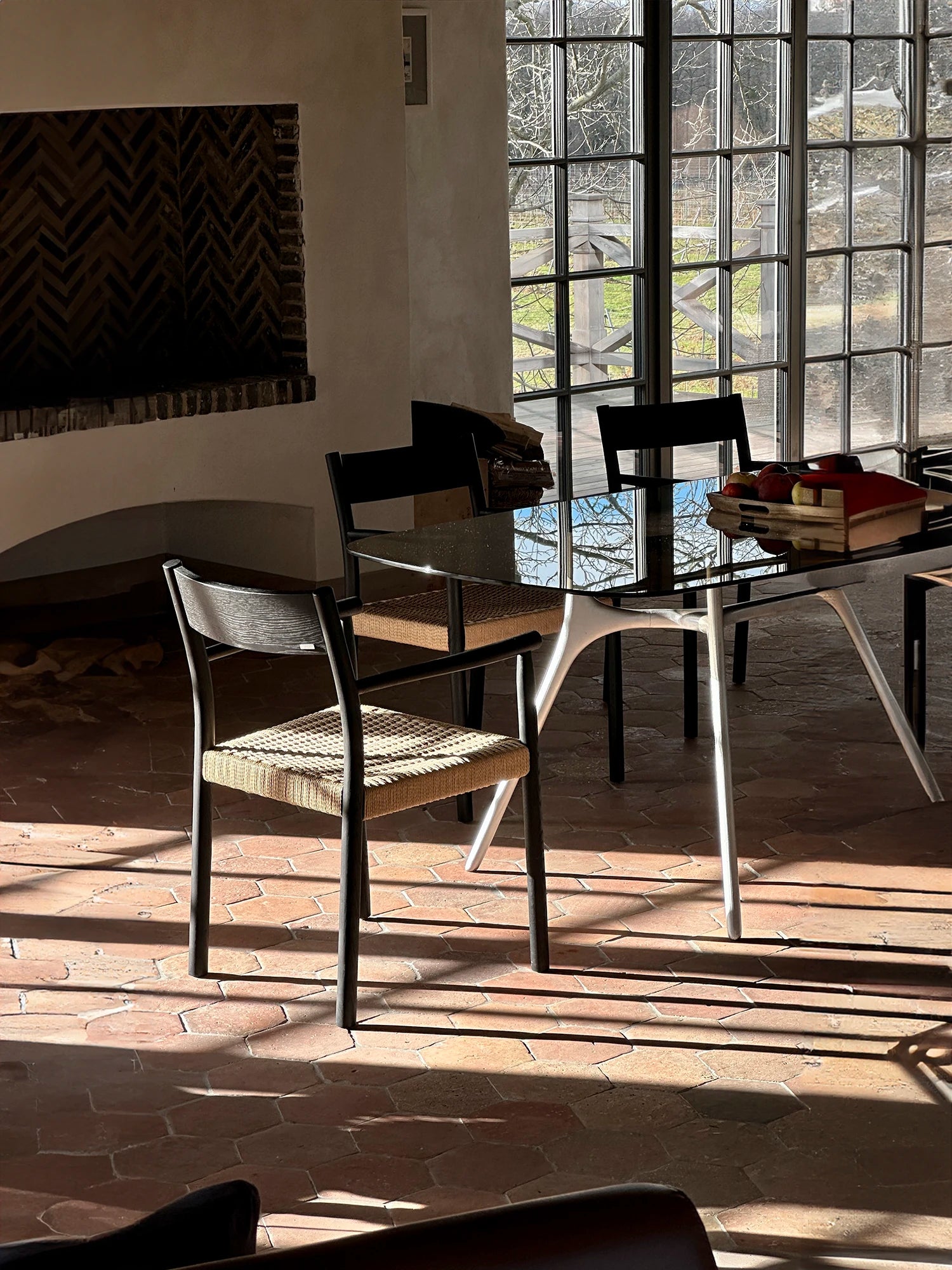 Dining table - Textured Aluminium