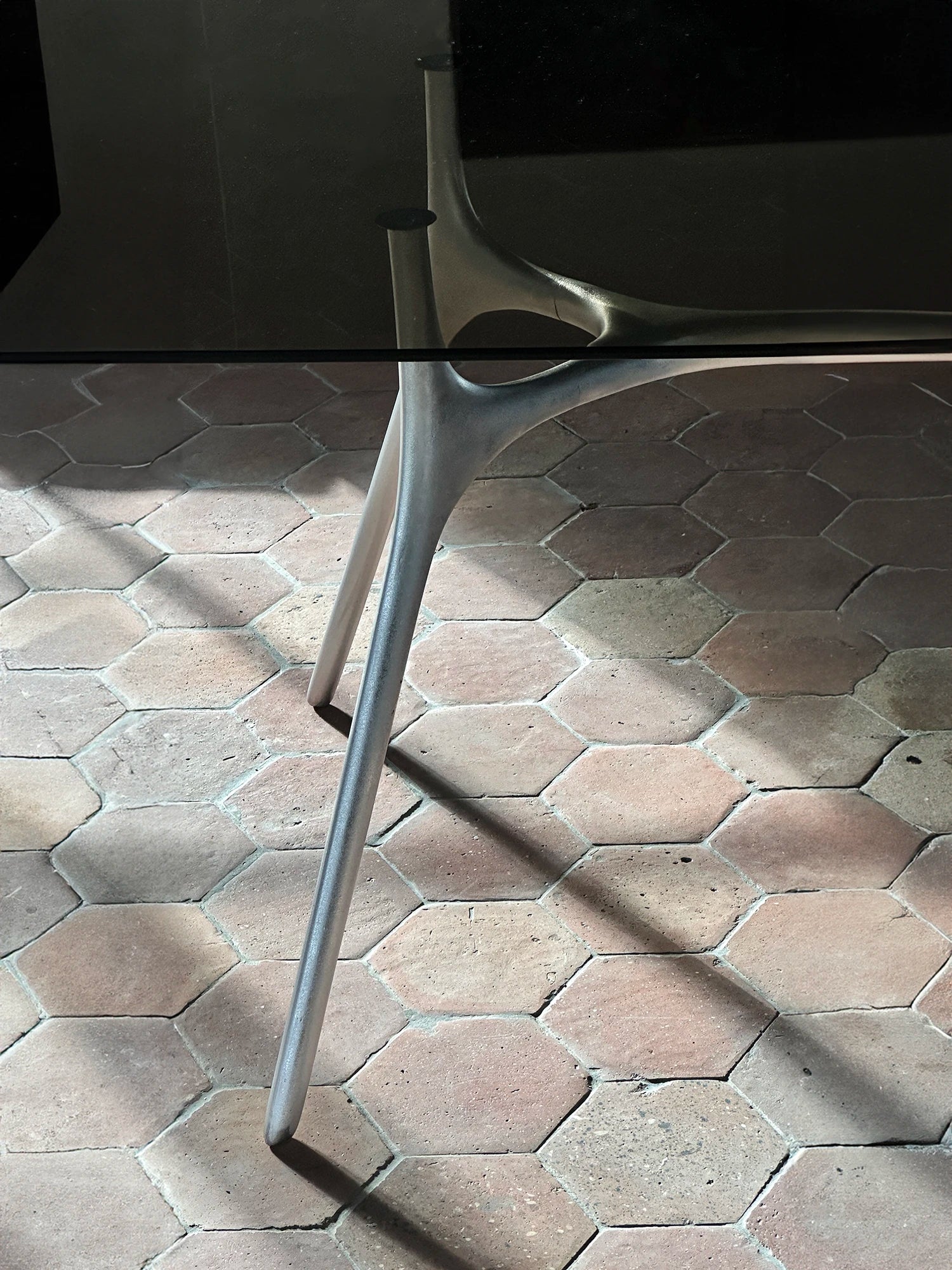 Dining table - Textured Aluminium