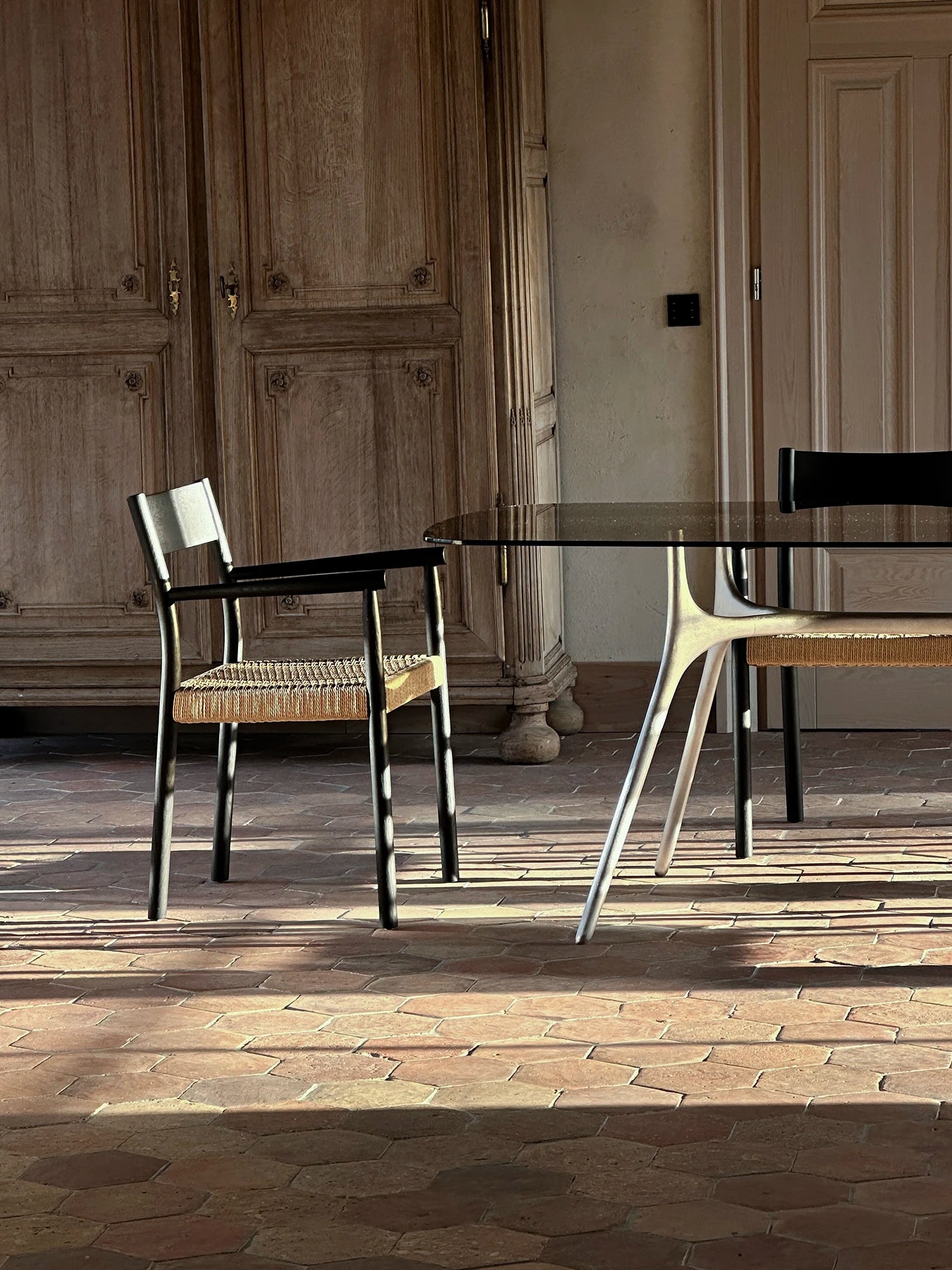 Dining table - Textured Aluminium