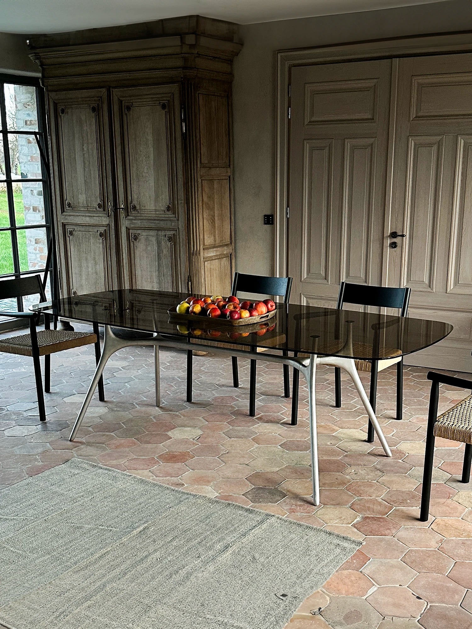 Dining table - Textured Aluminium