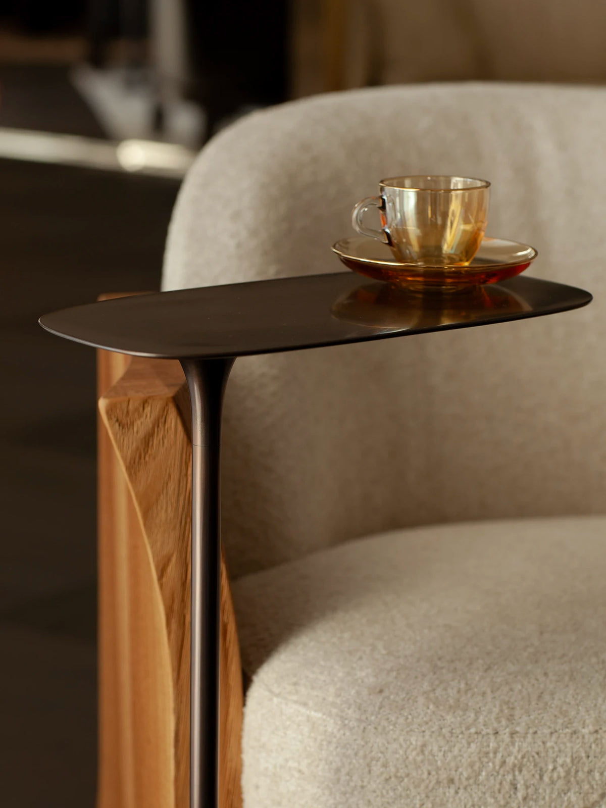 Tall Side Table - Aged Brass