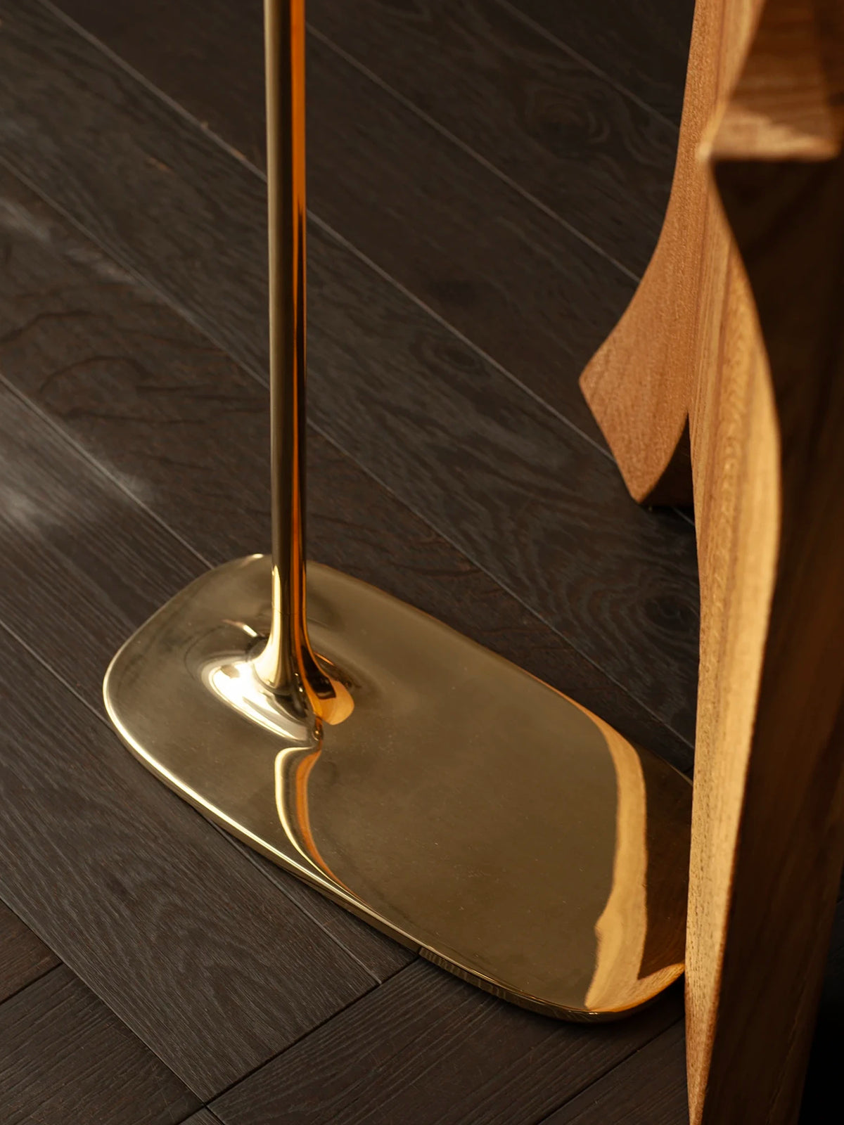 Tall Side Table - Polished Brass