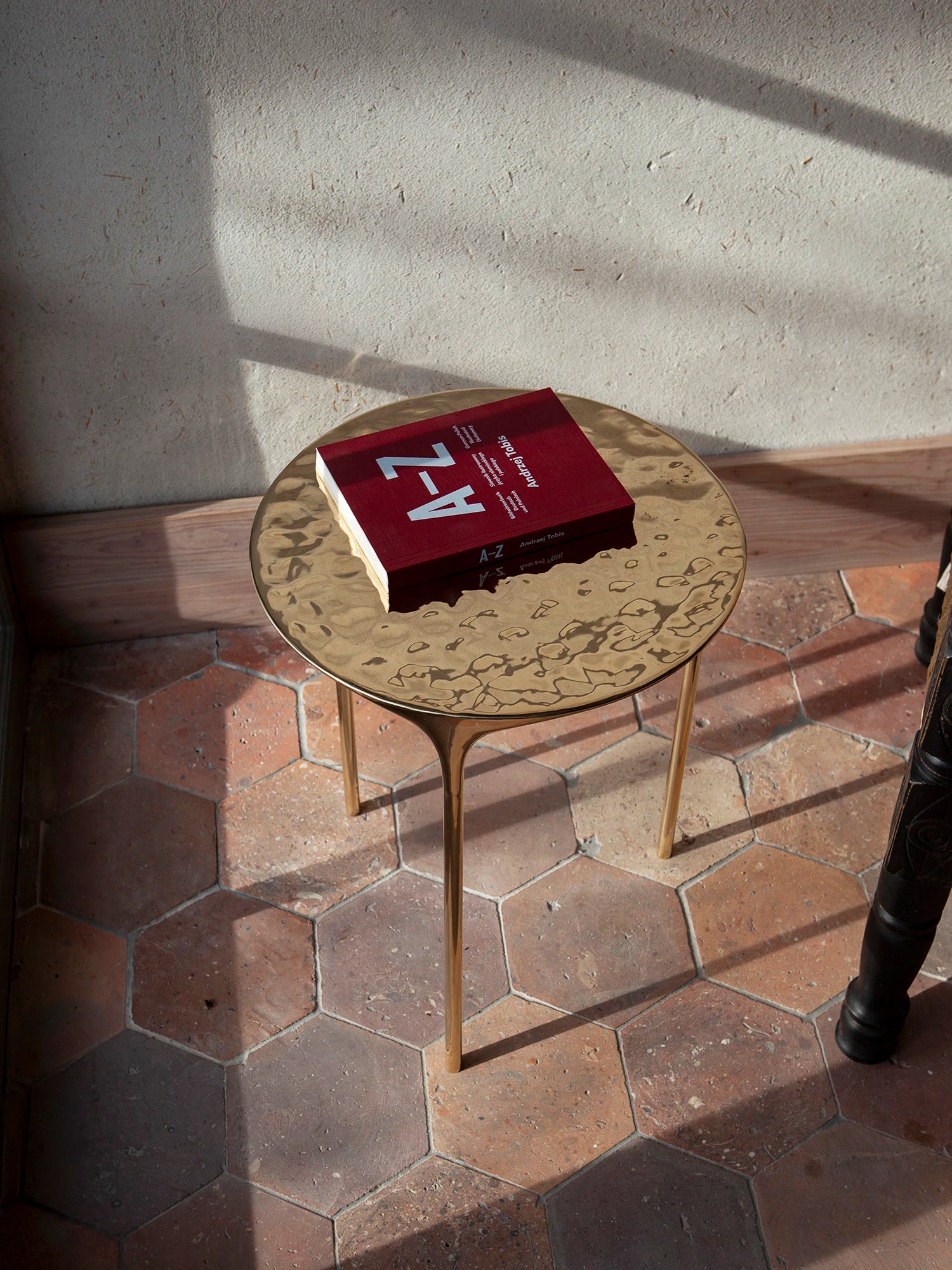 Coffee Table - Rippled Brass