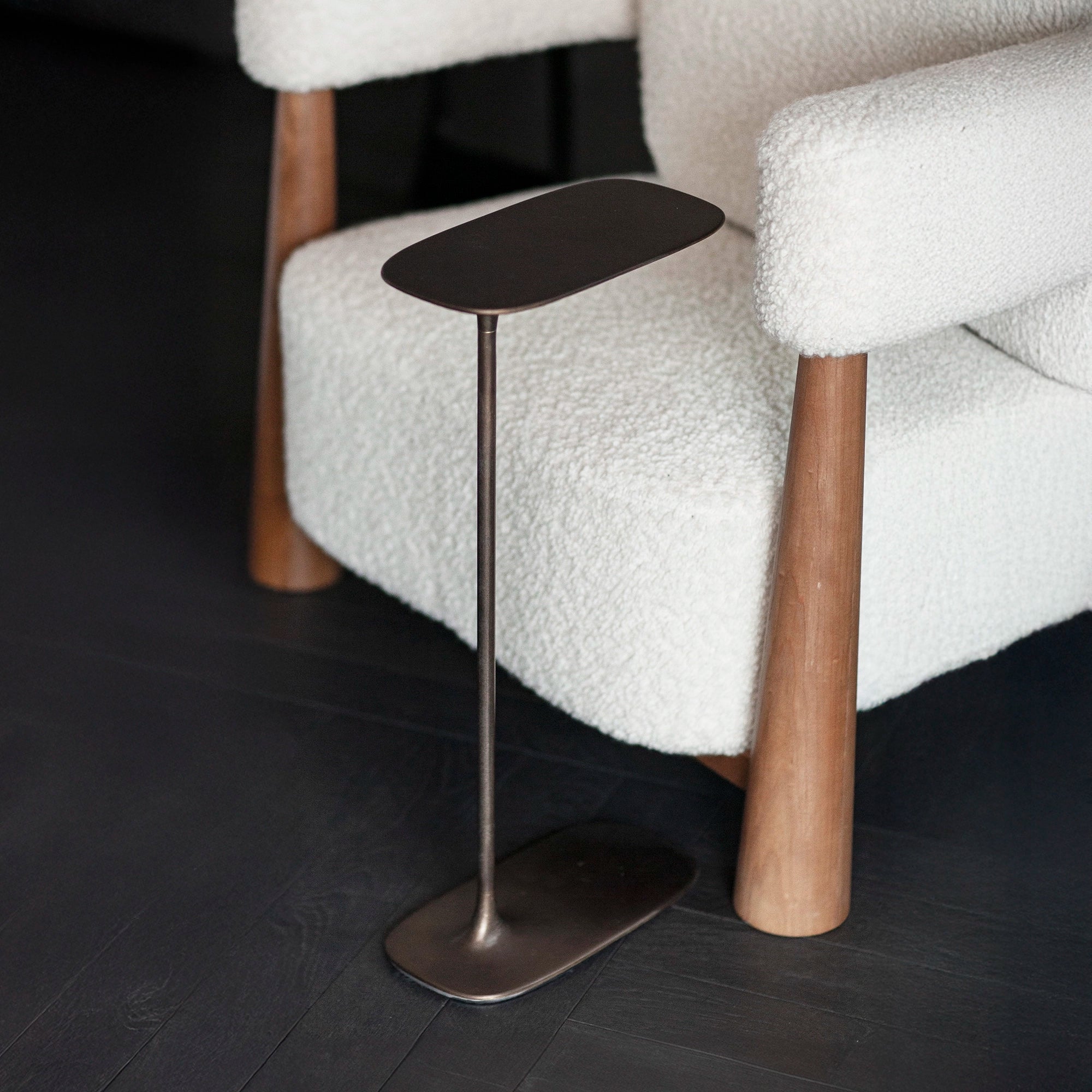 Tall Side Table - Aged Brass