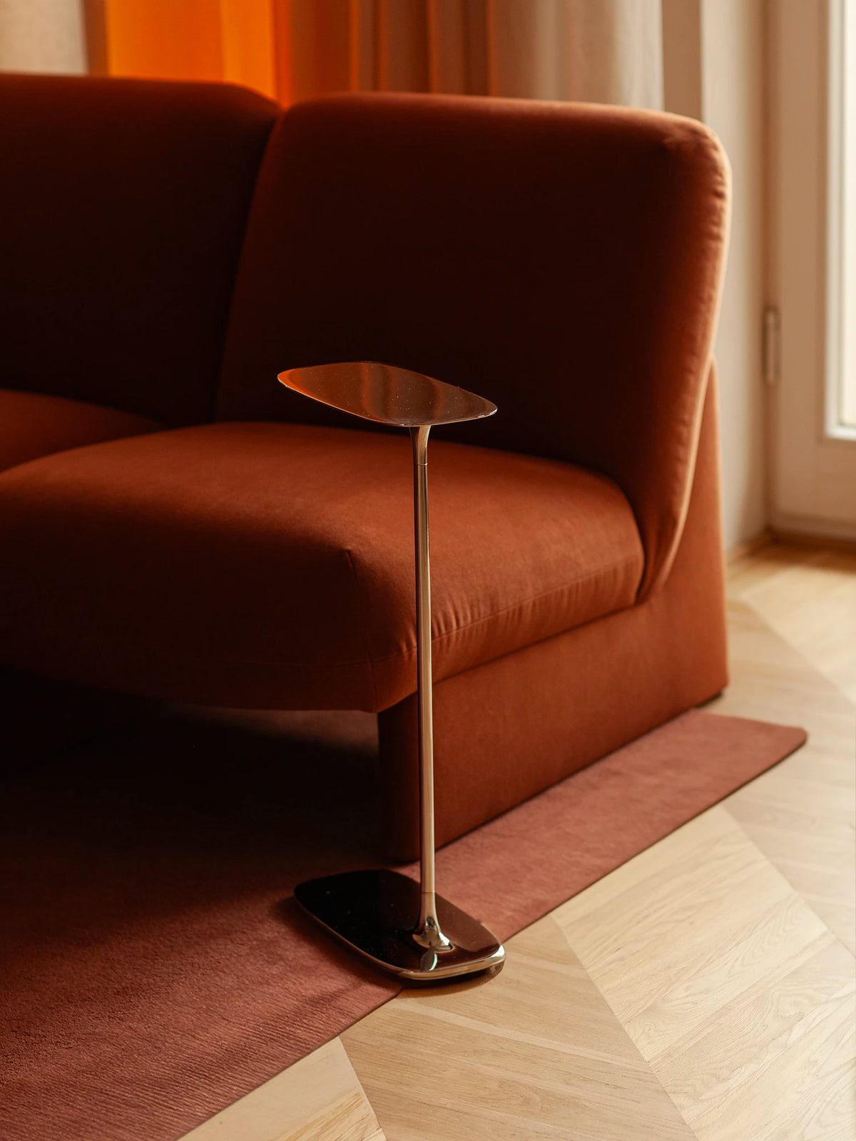 Tall Side Table - Polished Aluminium