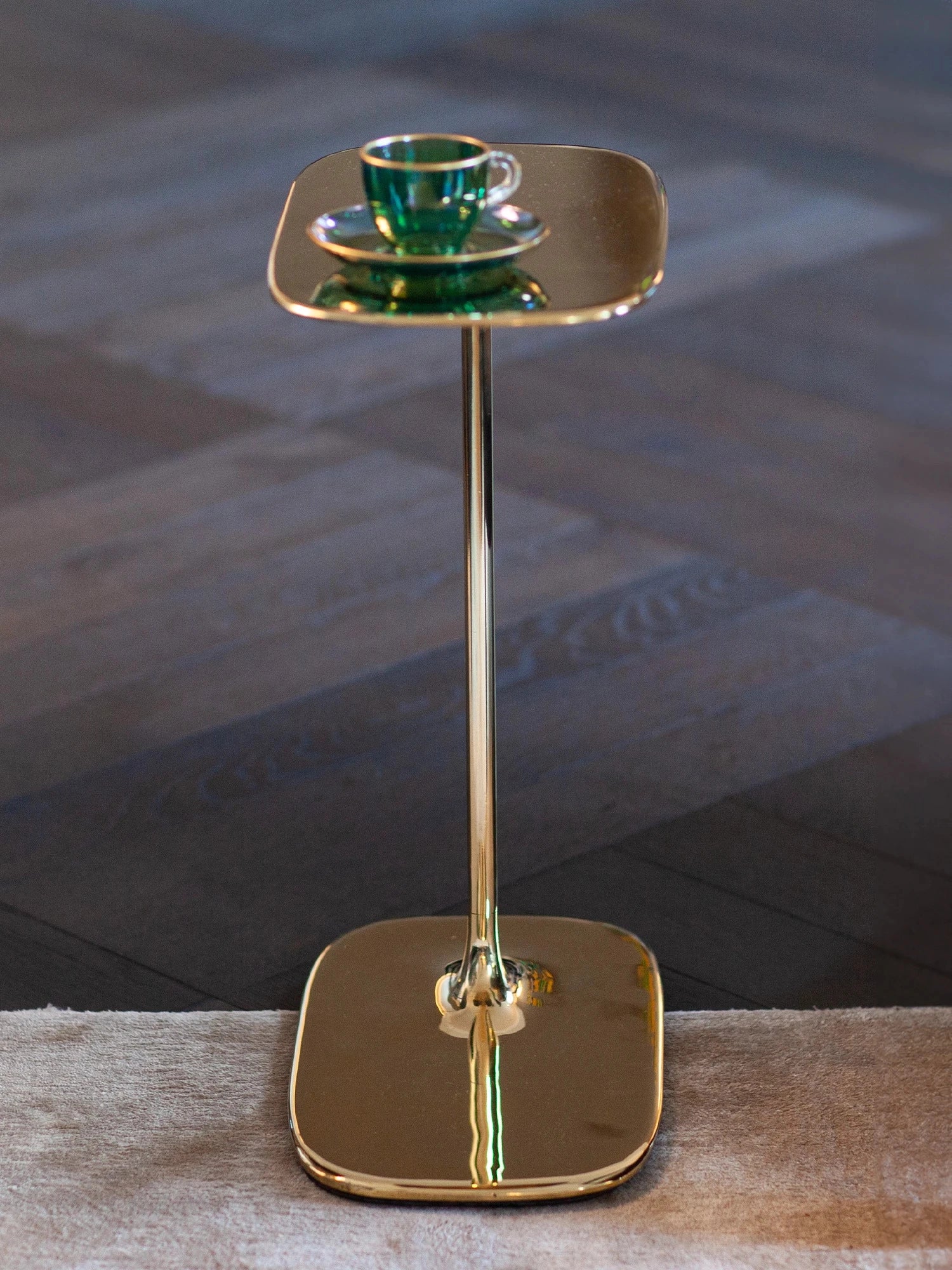 Low Side Table - Polished Brass