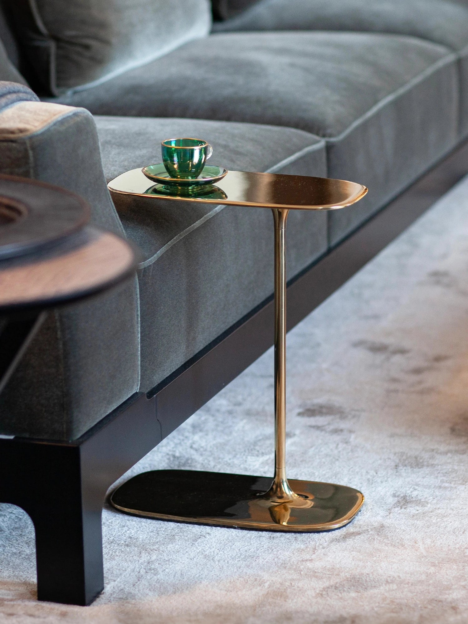 Low Side Table - Polished Brass